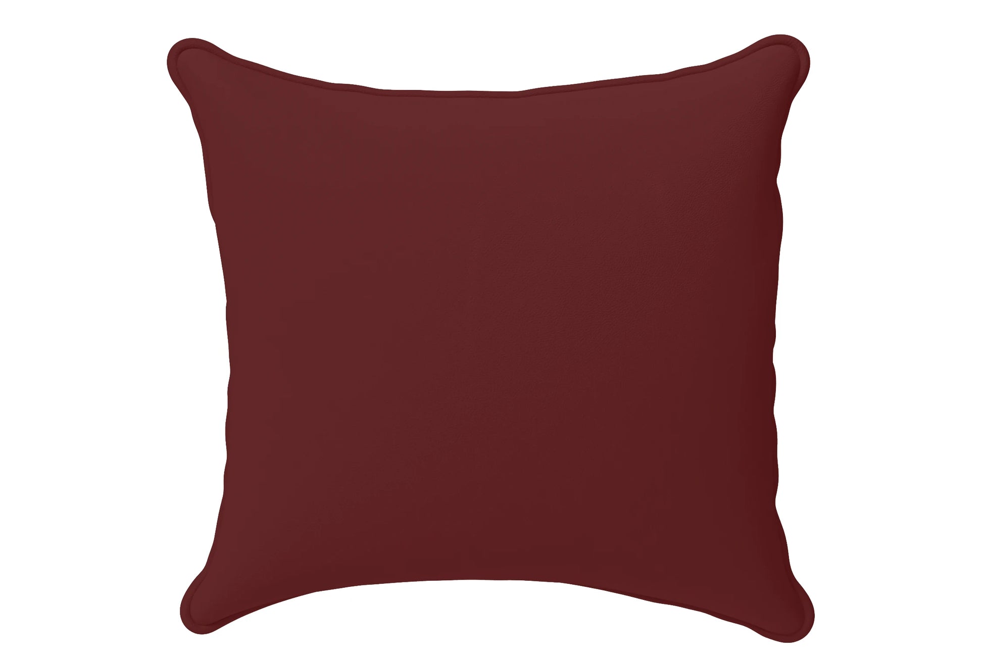 Scatter Cushions 60 x 60 cm Red Leather