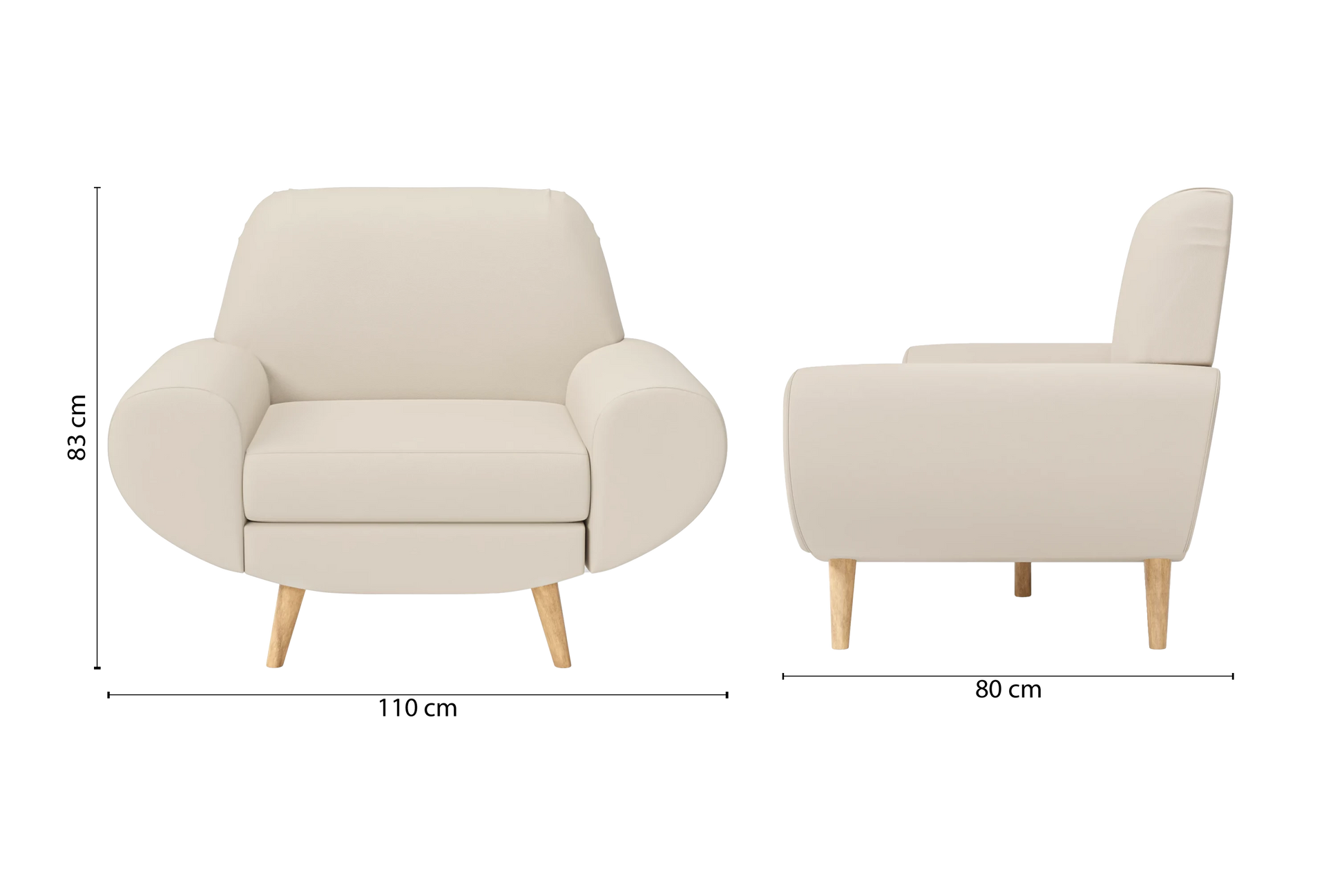 Serina Armchair Cream Leather