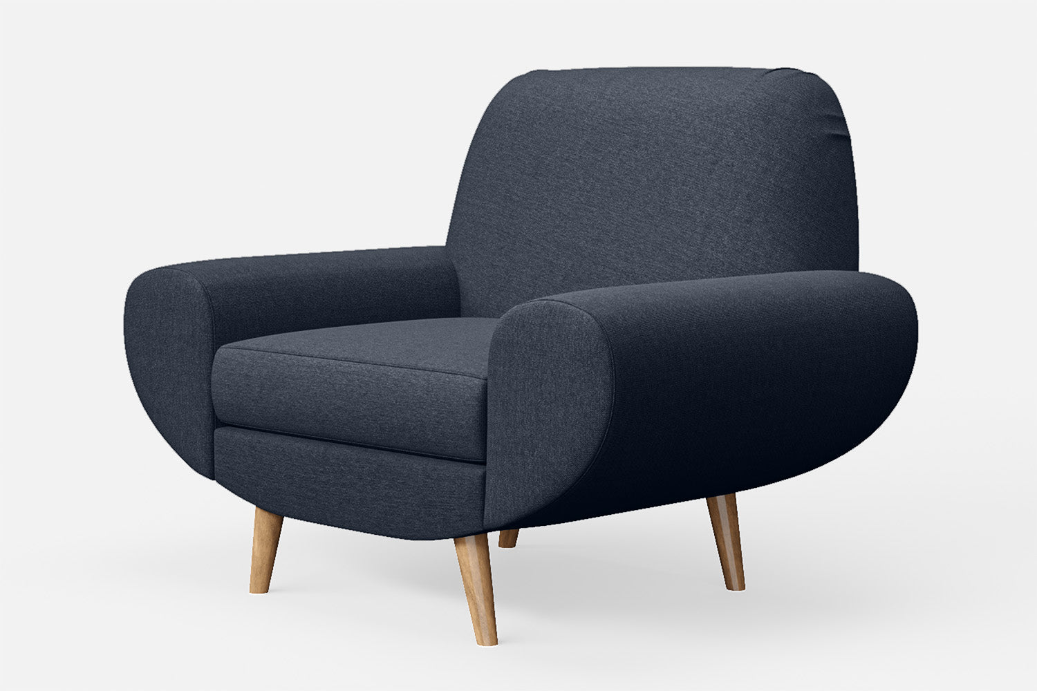 Serina Armchair Dark Blue Linen Fabric