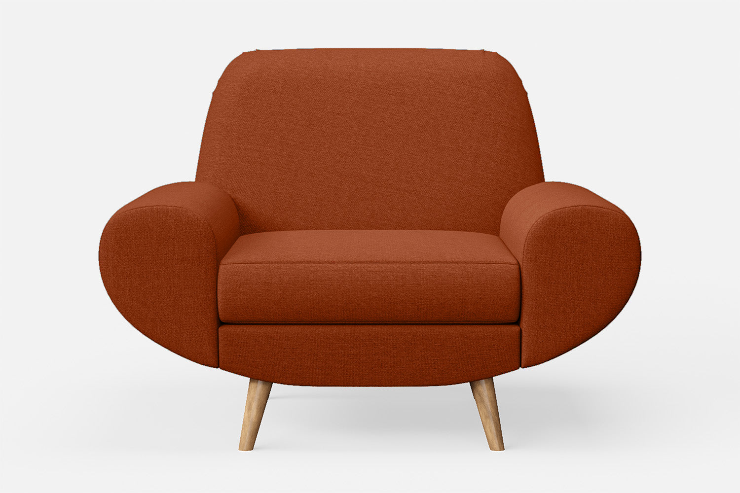 Serina Armchair Orange Linen Fabric