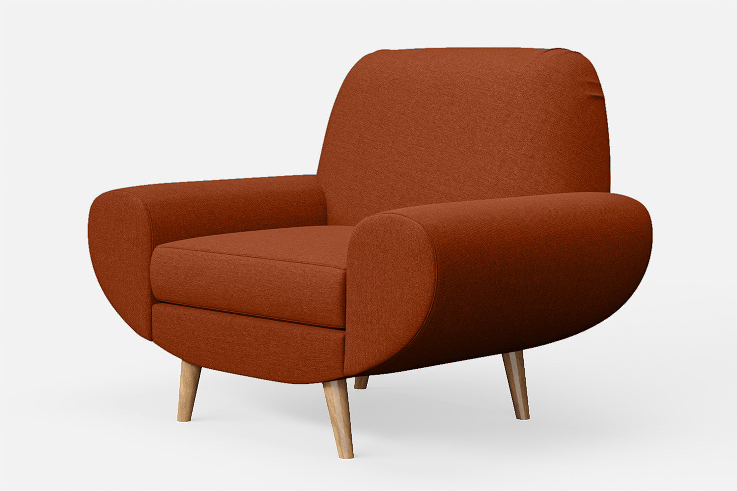 Serina Armchair Orange Linen Fabric