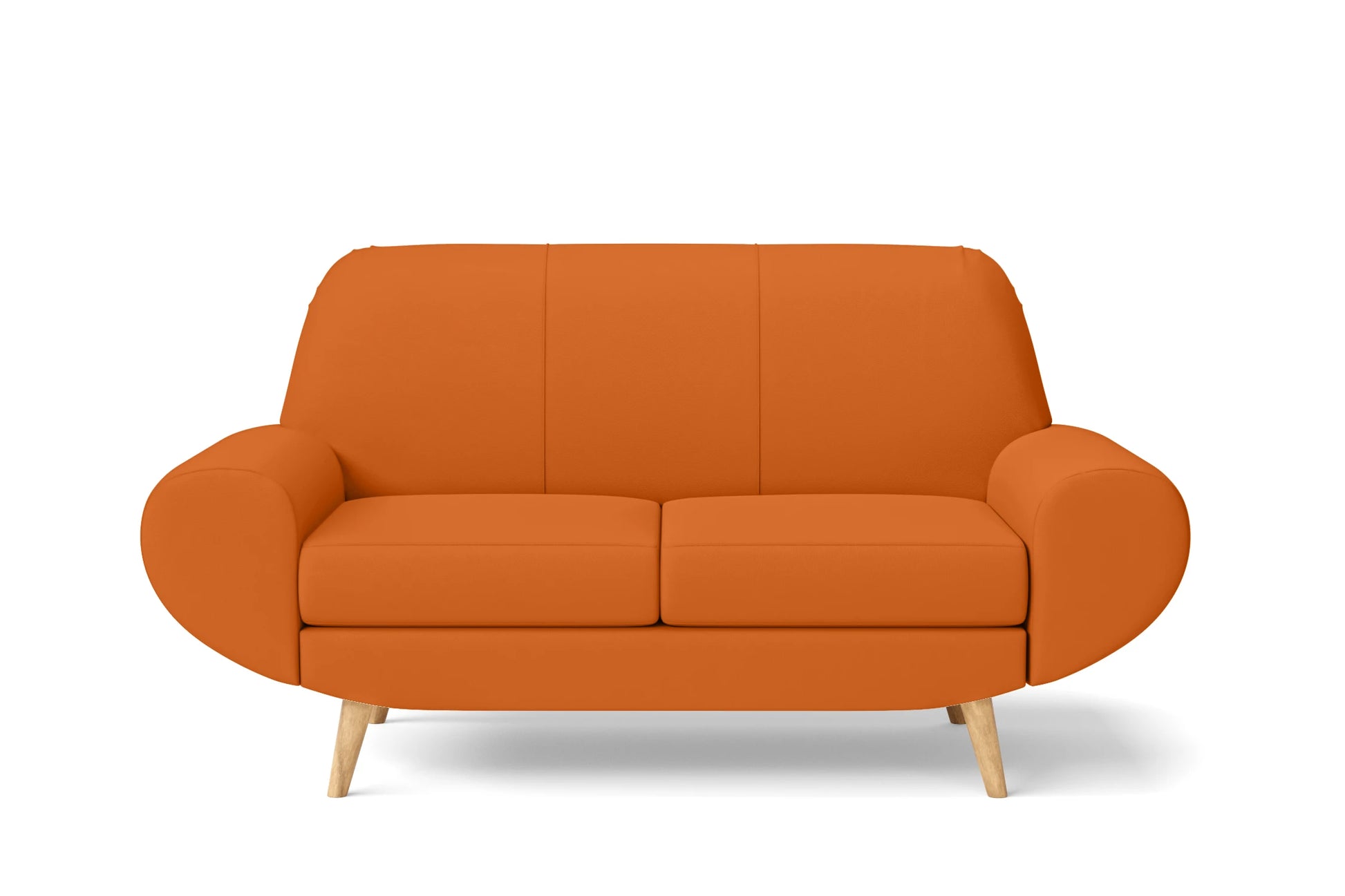 Serina 2 Seater Sofa Orange Leather