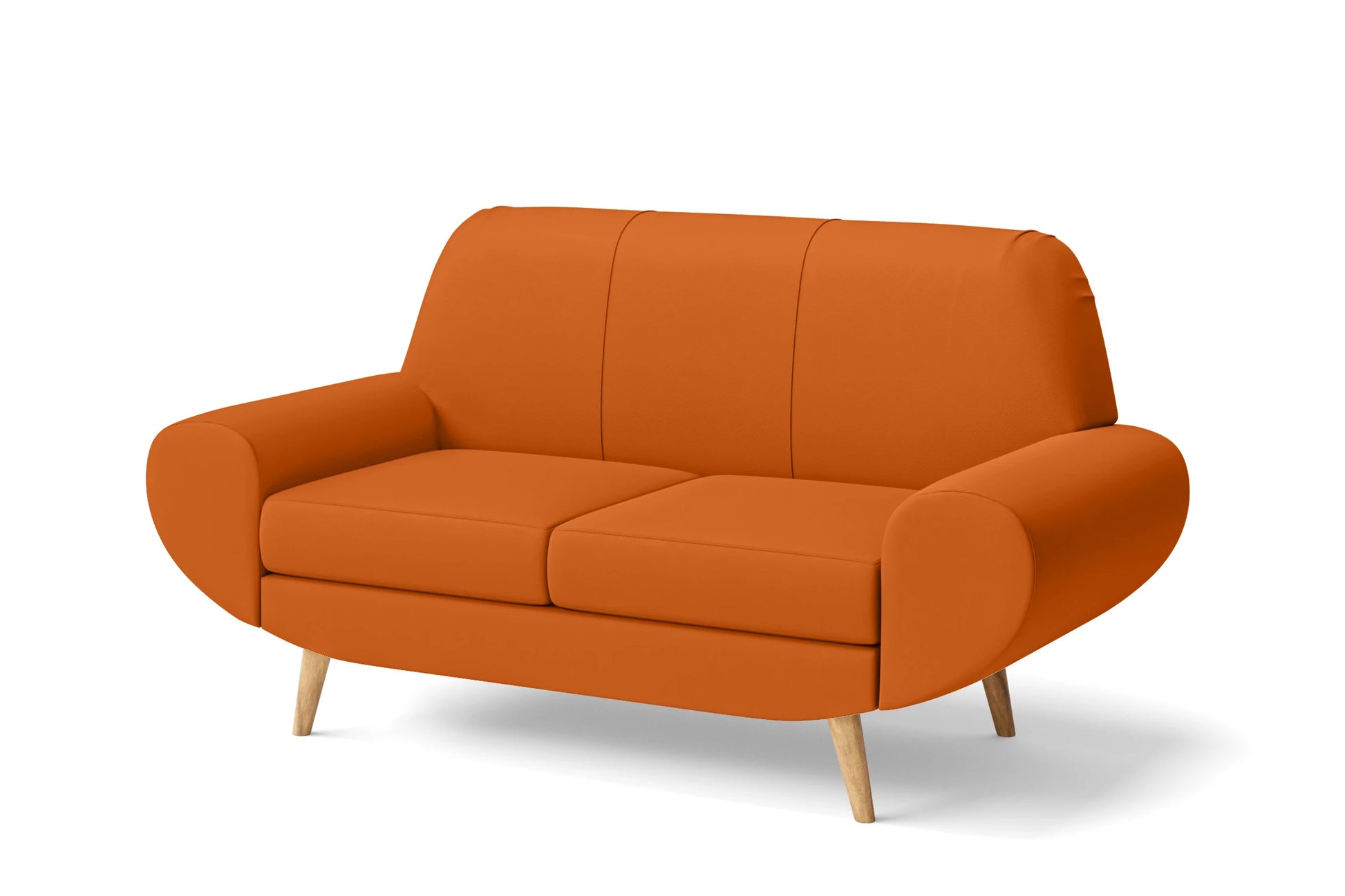 Serina 2 Seater Sofa Orange Leather