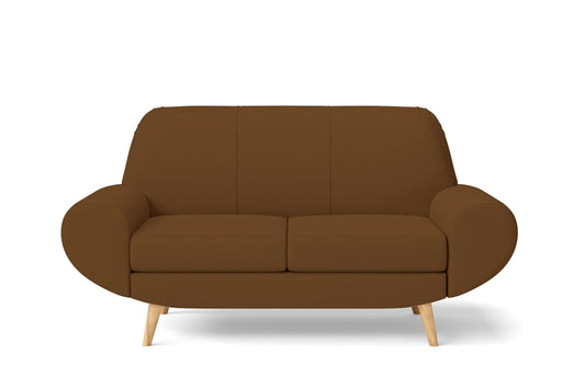 Serina 2 Seater Sofa Walnut Brown Leather