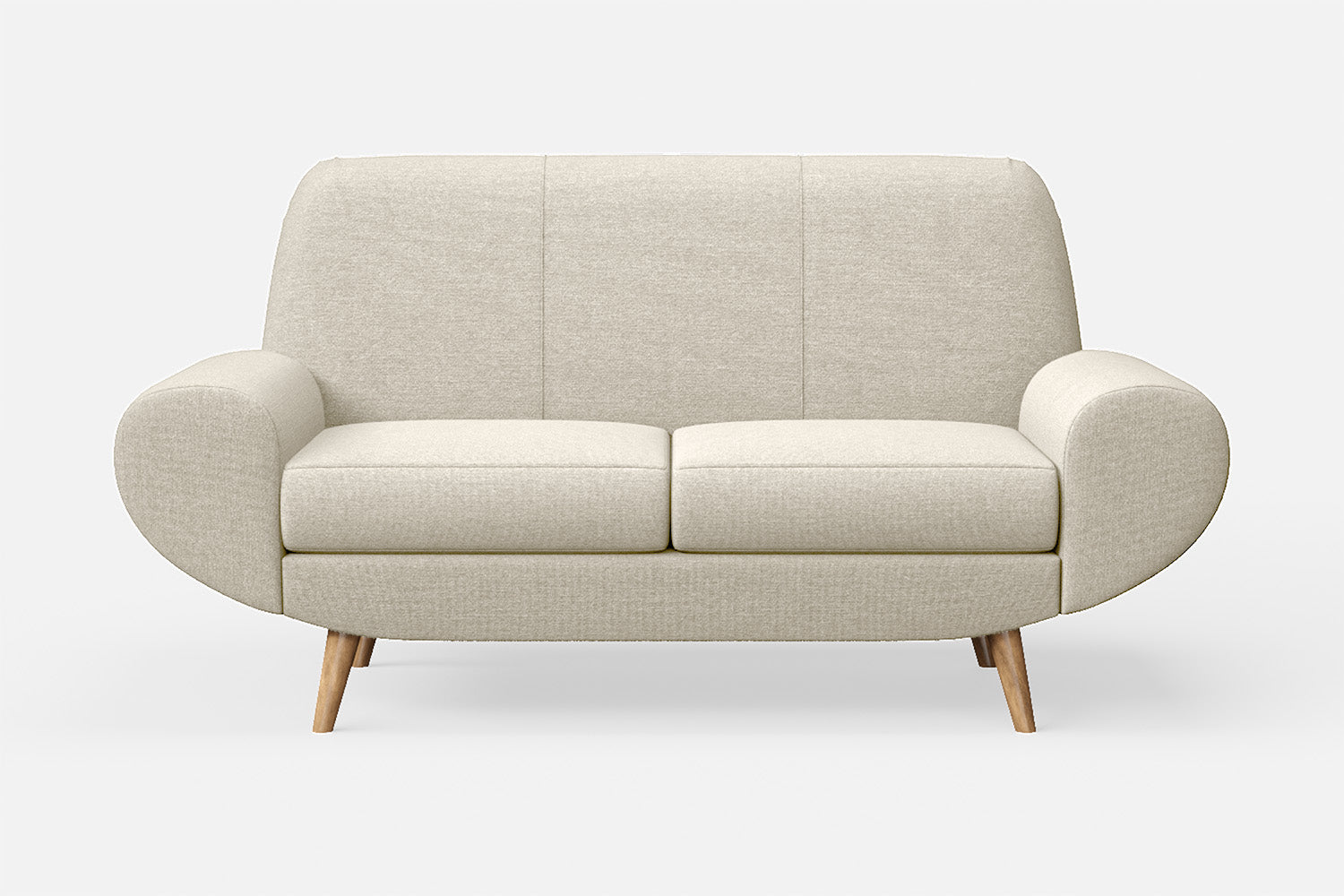 Serina 2 Seater Sofa Cream Linen Fabric