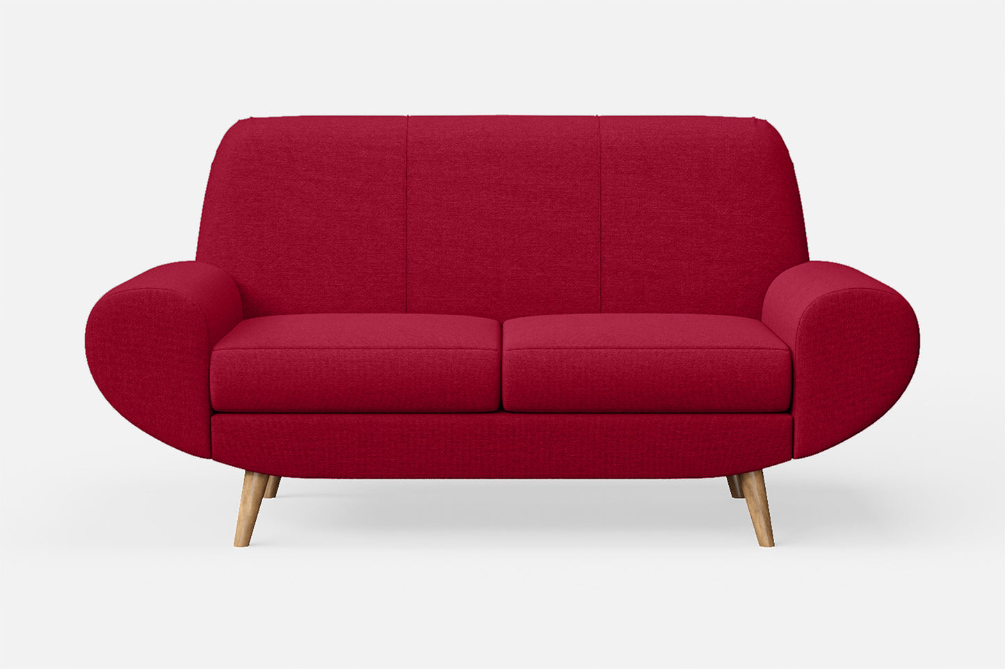 Serina 2 Seater Sofa Red Linen Fabric