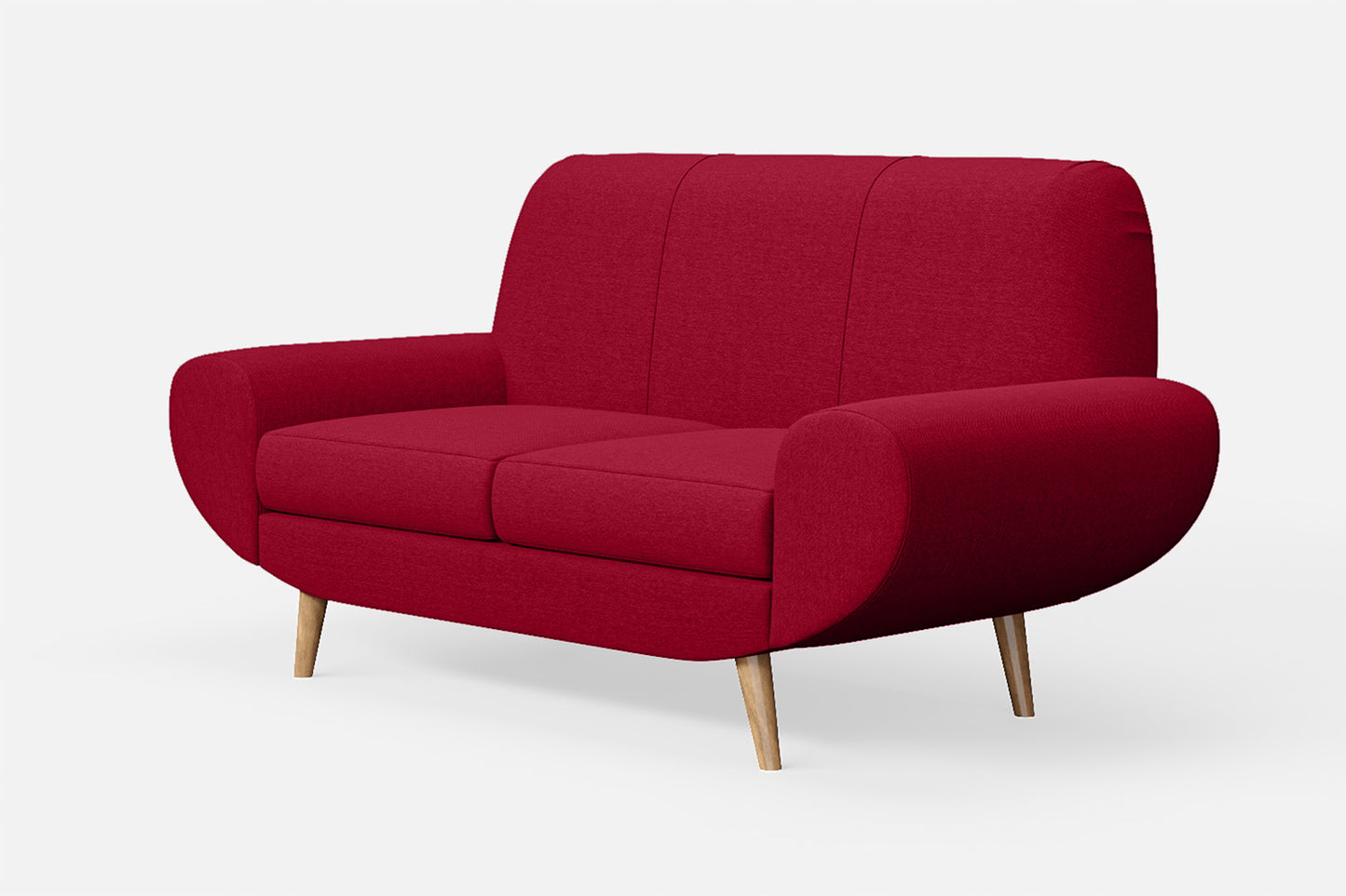 Serina 2 Seater Sofa Red Linen Fabric