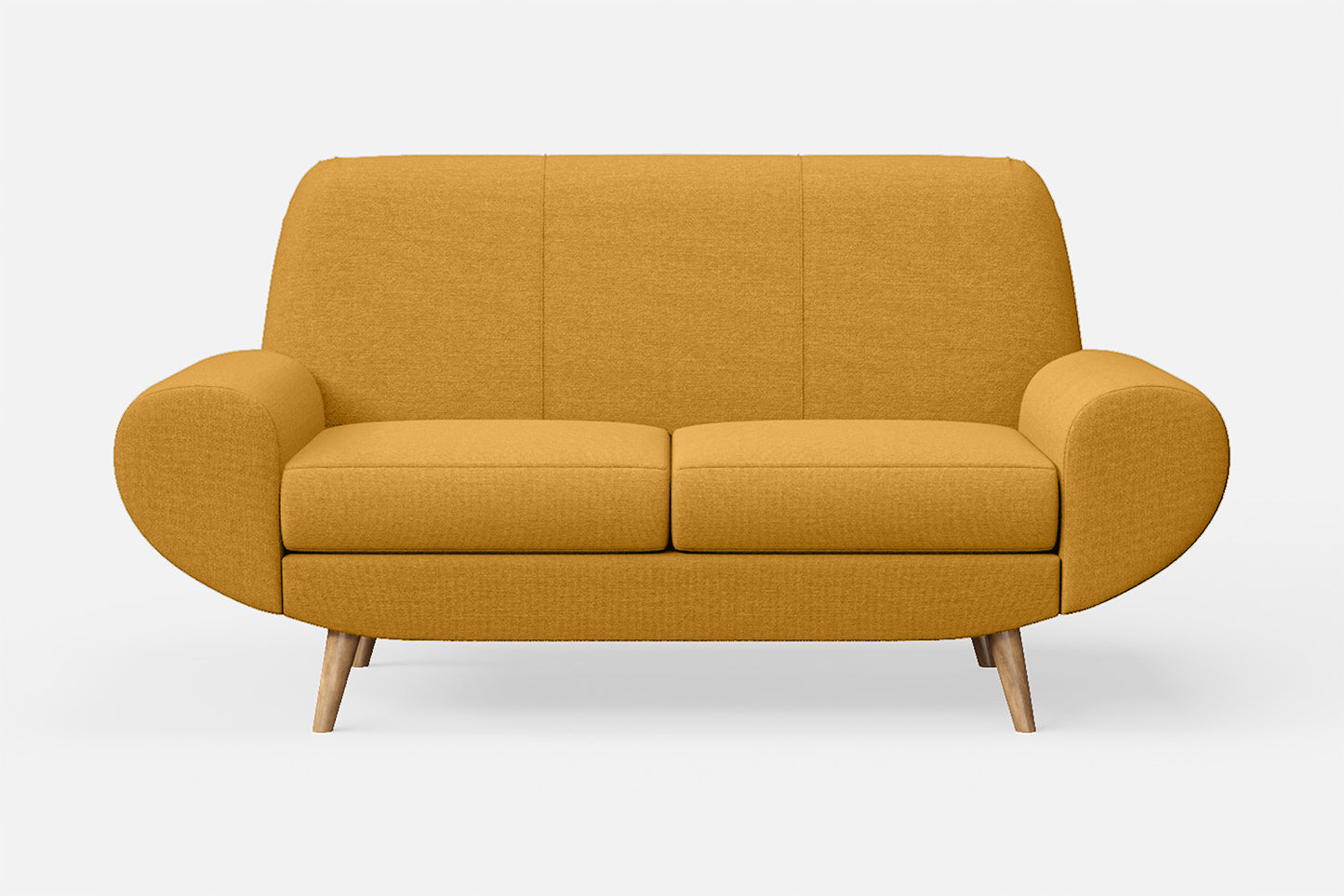 Serina 2 Seater Sofa Yellow Linen Fabric