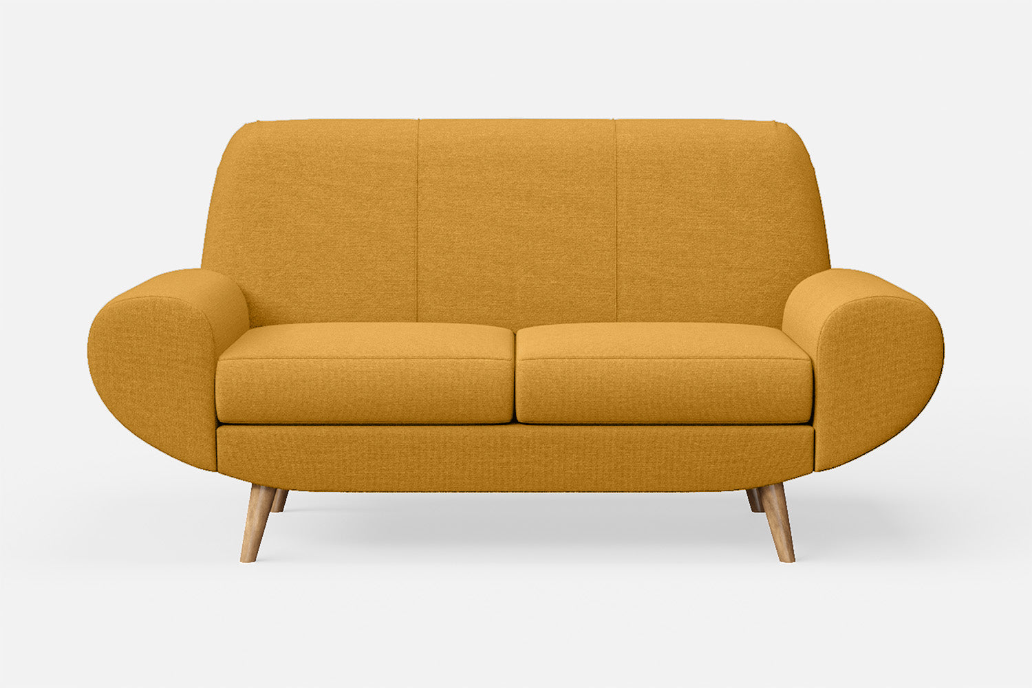 Serina 2 Seater Sofa Yellow Linen Fabric