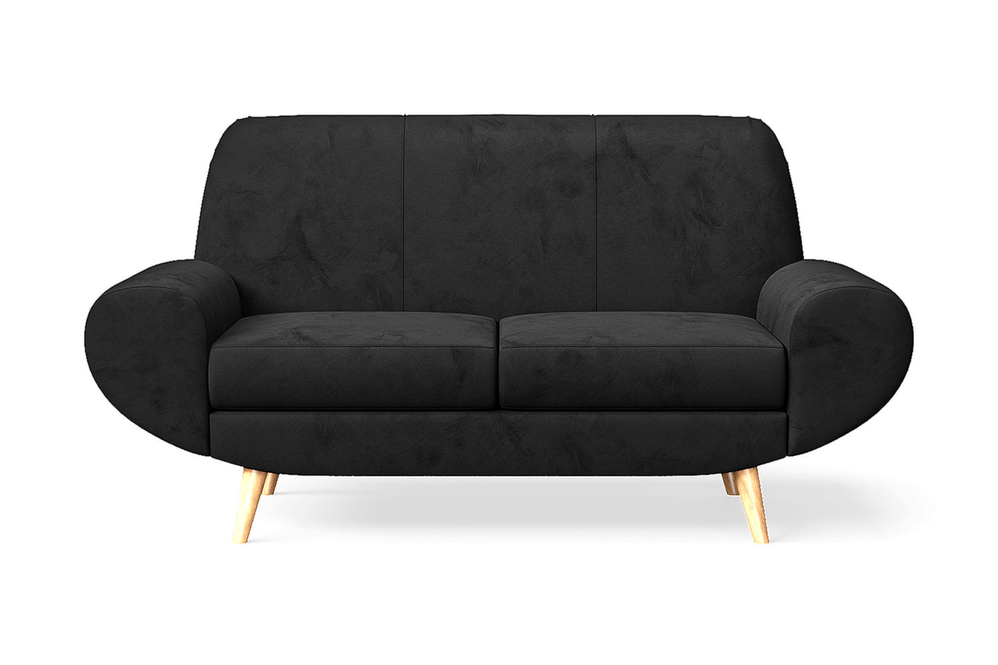 Serina 2 Seater Sofa Black Velvet