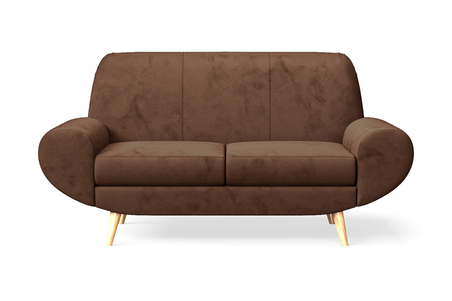 Serina 2 Seater Sofa Coffee Brown Velvet