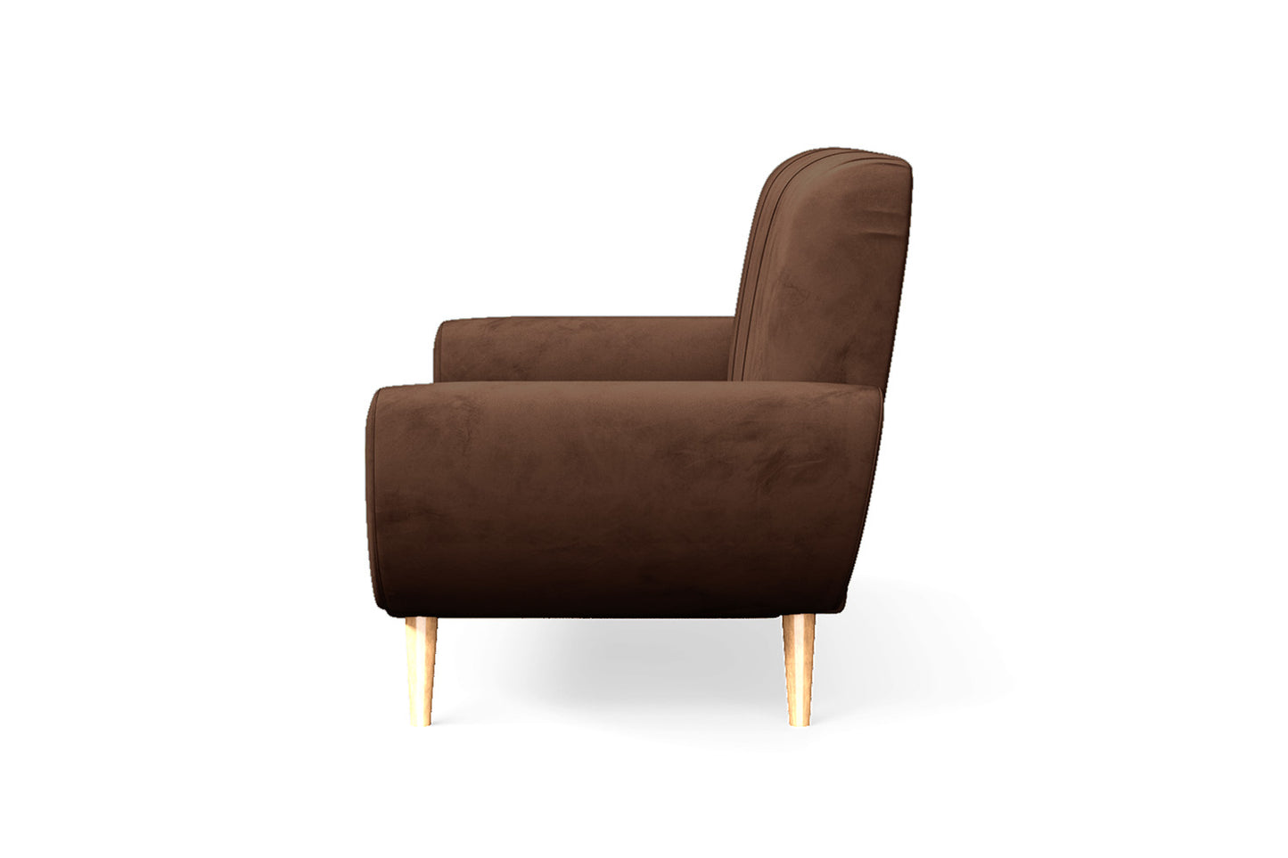 Serina 2 Seater Sofa Coffee Brown Velvet