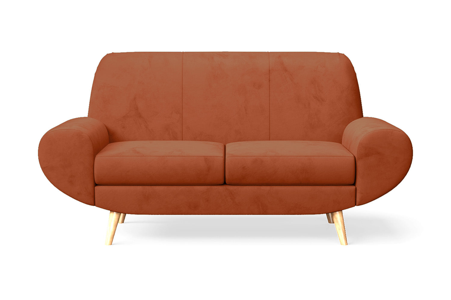 Serina 2 Seater Sofa Orange Velvet