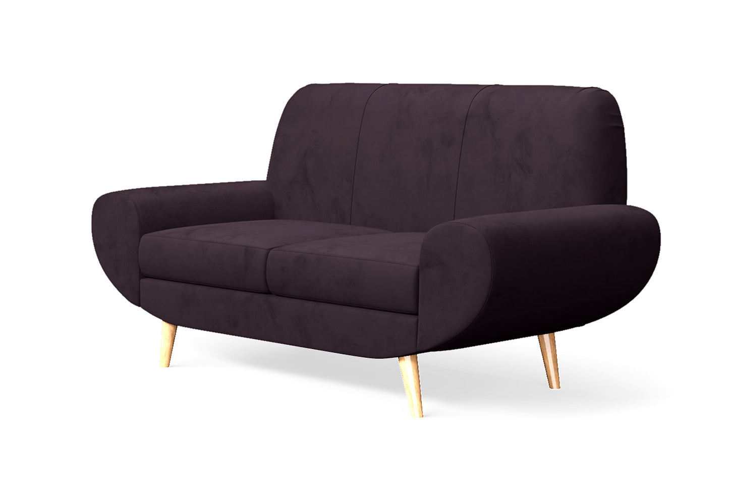 Serina 2 Seater Sofa Purple Velvet