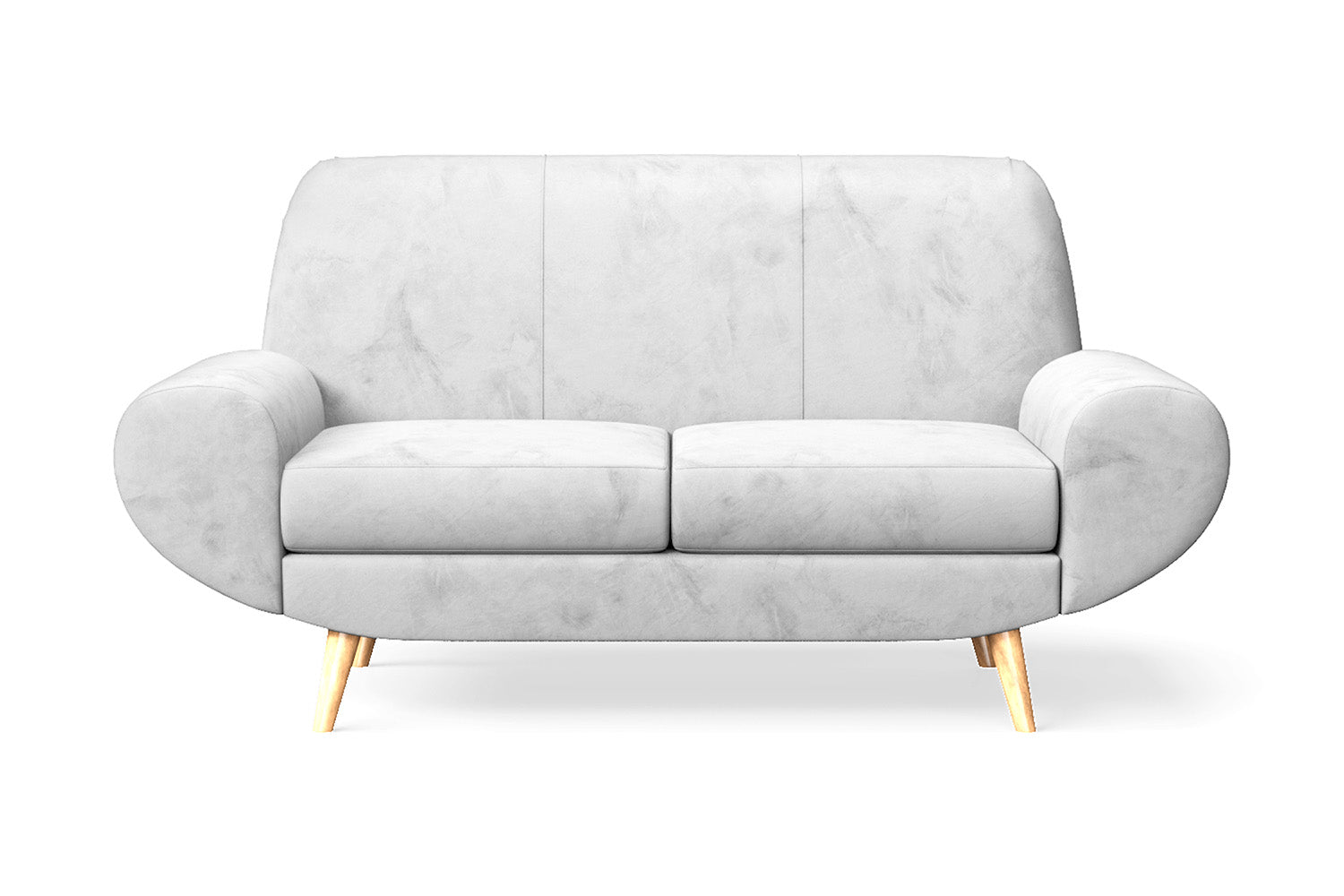 Serina 2 Seater Sofa White Velvet