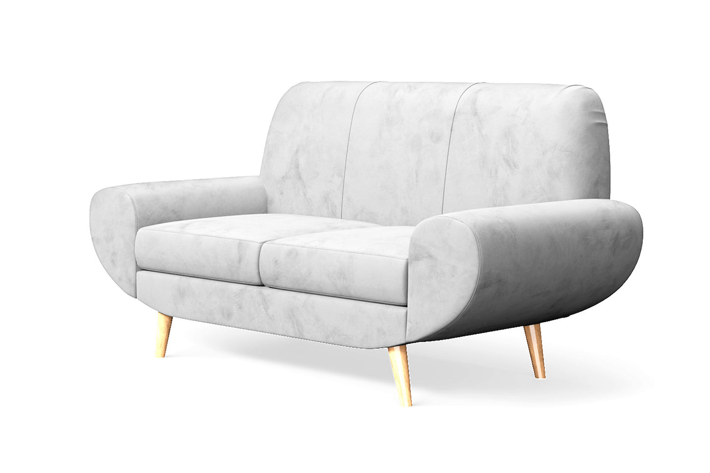 Serina 2 Seater Sofa White Velvet