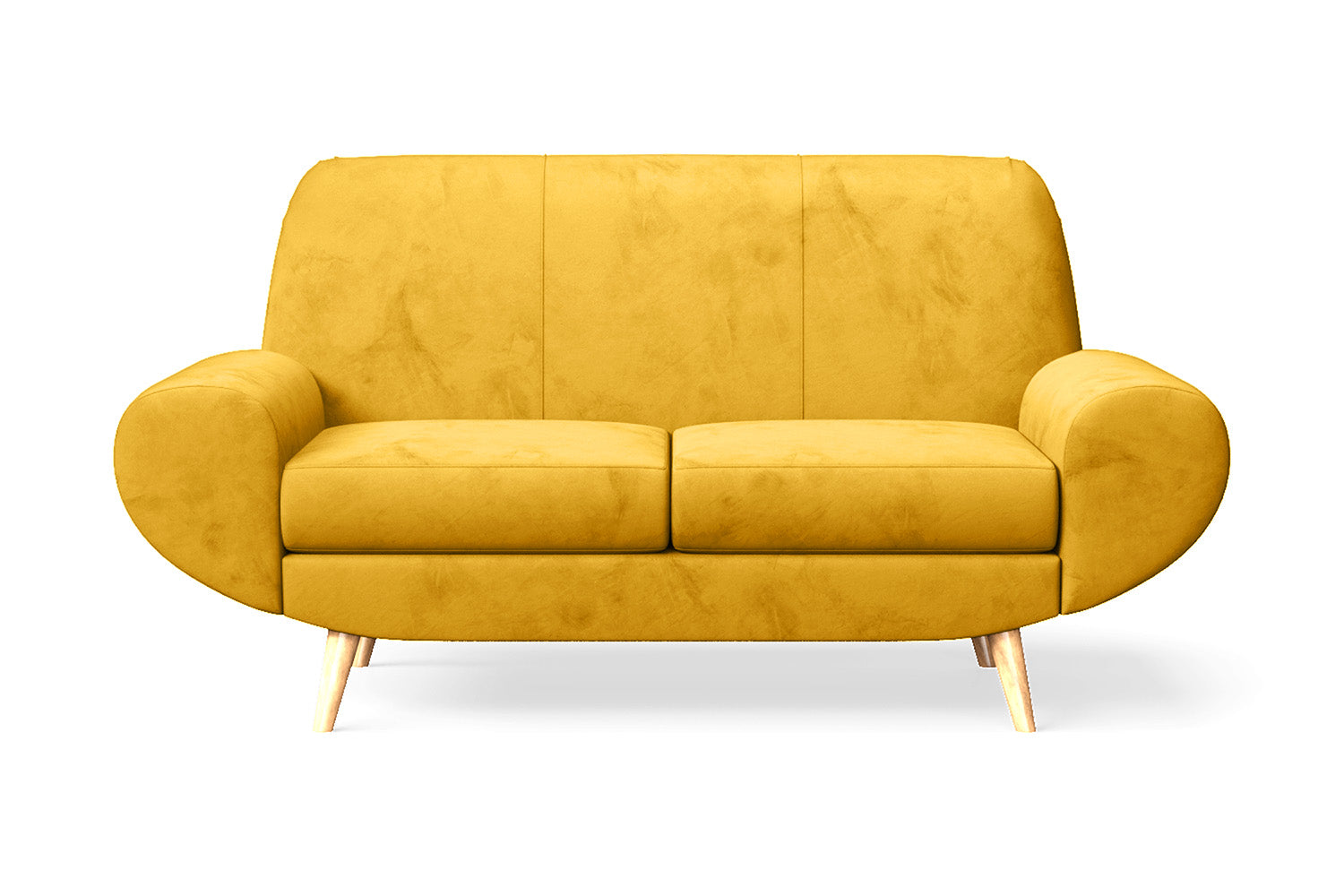 Serina 2 Seater Sofa Yellow Velvet