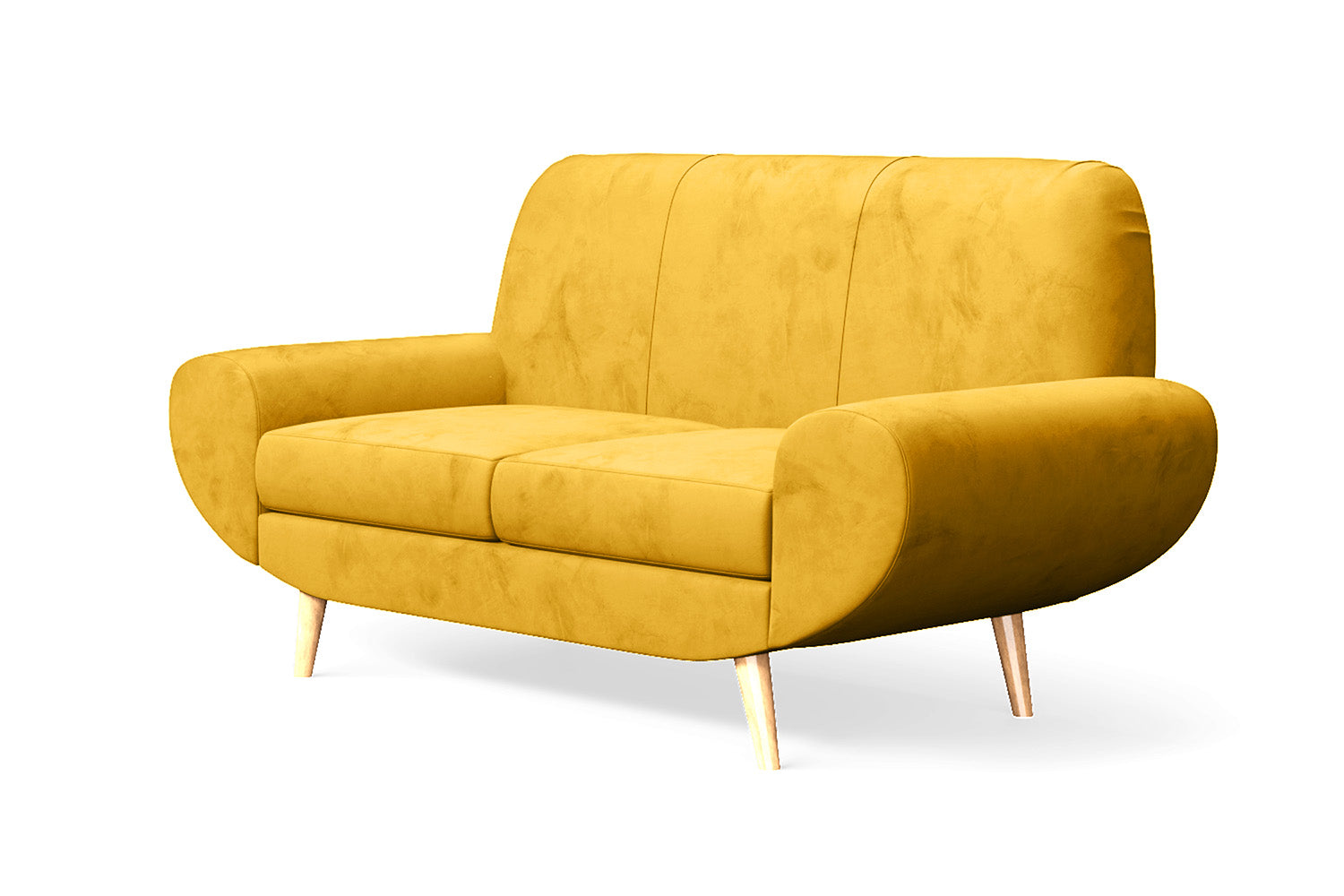 Serina 2 Seater Sofa Yellow Velvet