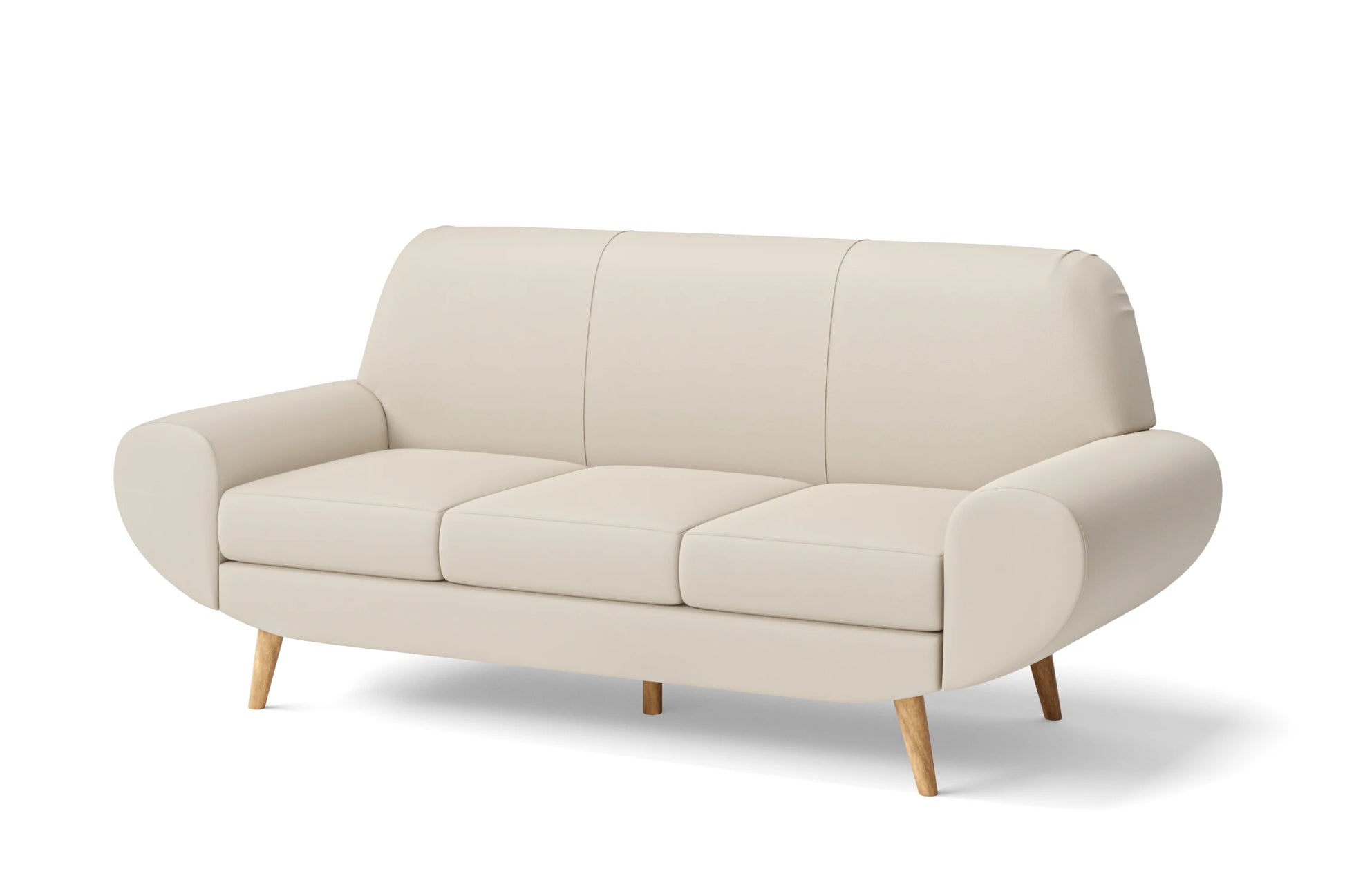 Serina 3 Seater Sofa Cream Leather