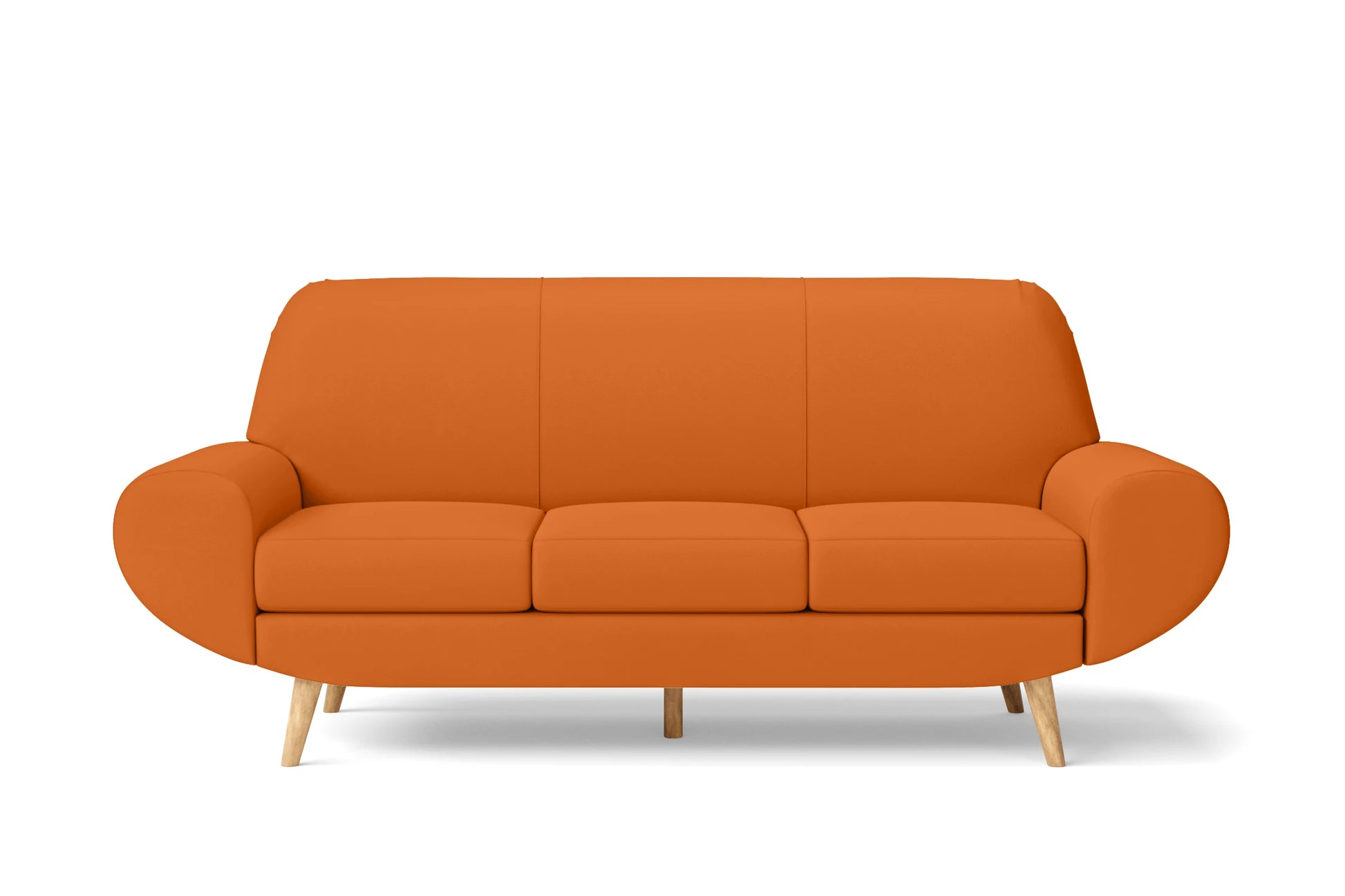 Serina 3 Seater Sofa Orange Leather