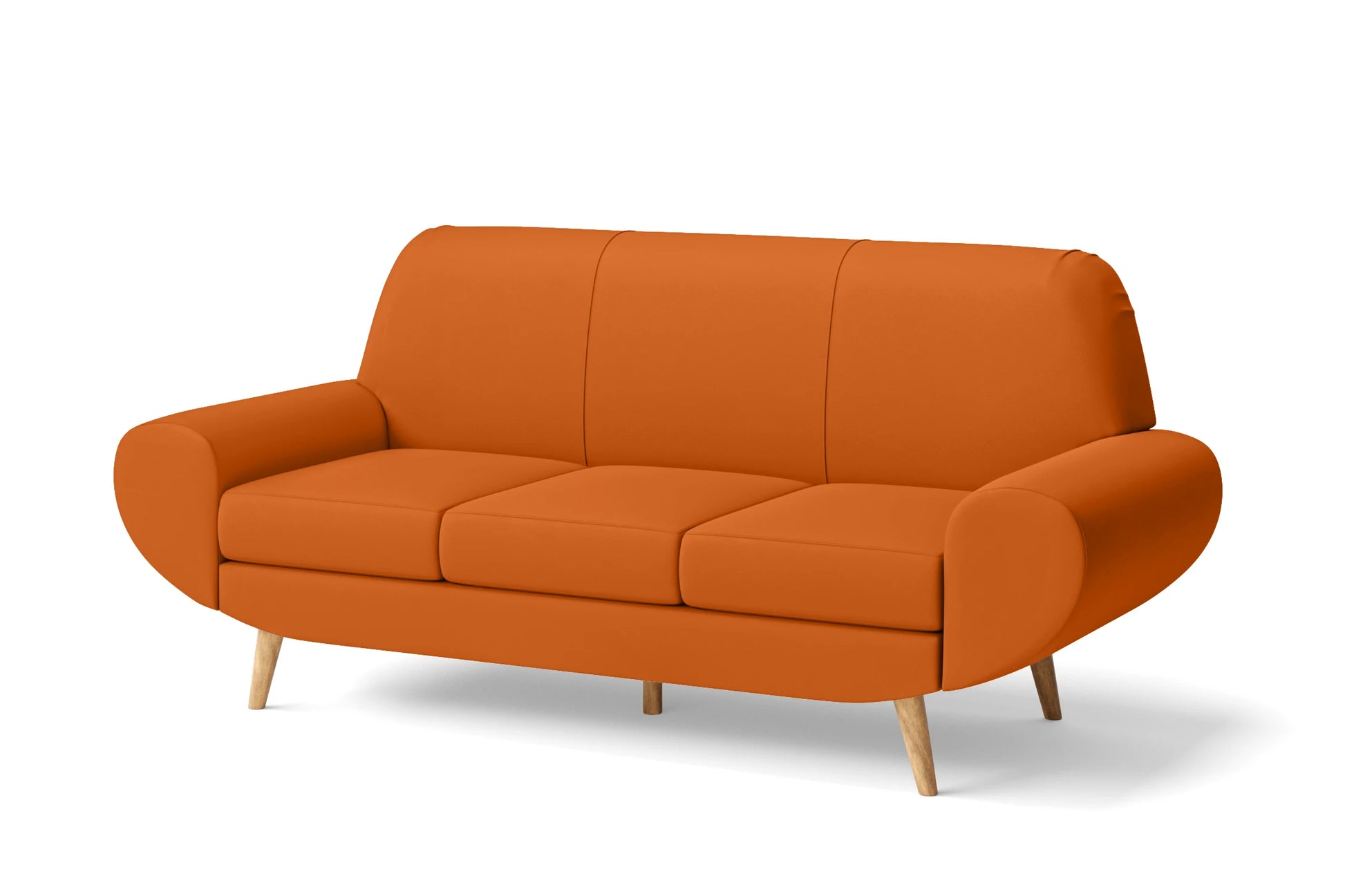 Serina 3 Seater Sofa Orange Leather