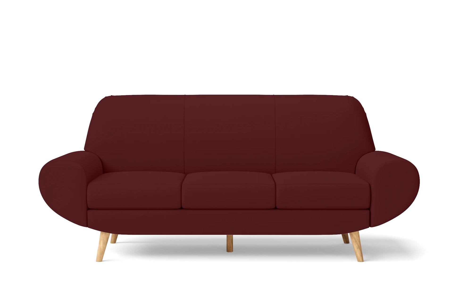 Serina 3 Seater Sofa Red Leather