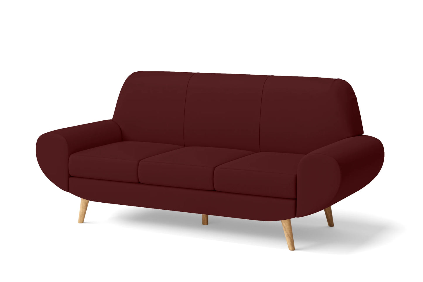 Serina 3 Seater Sofa Red Leather