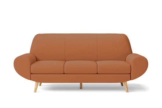 Serina 3 Seater Sofa Tan Brown Leather