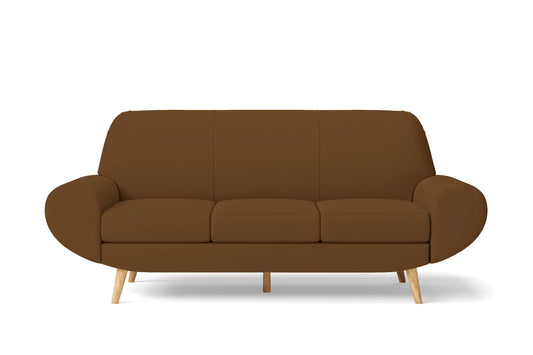 Serina 3 Seater Sofa Walnut Brown Leather