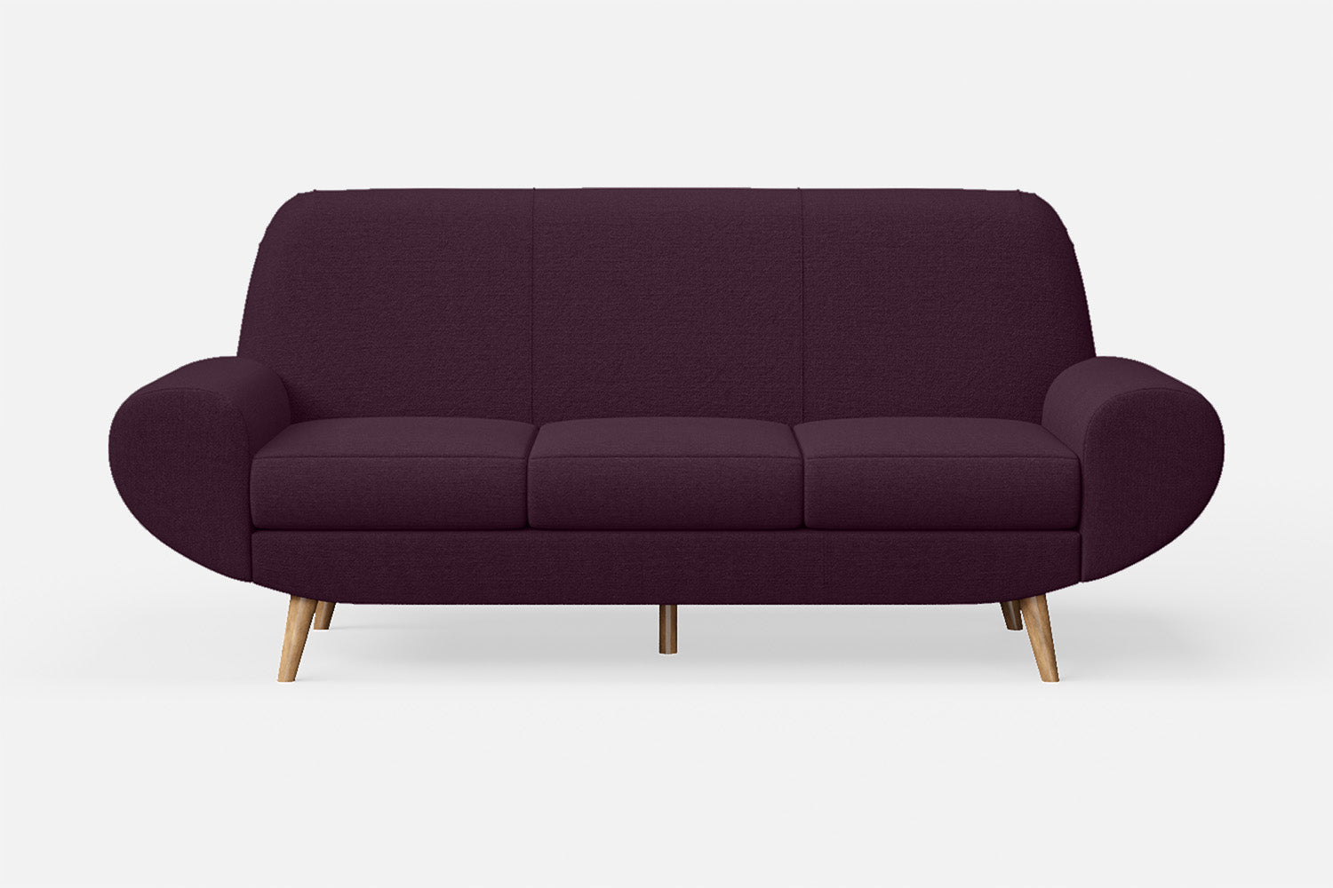 Serina 3 Seater Sofa Purple Linen Fabric