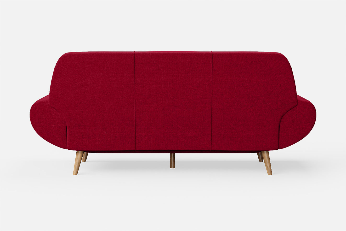 Serina 3 Seater Sofa Red Linen Fabric