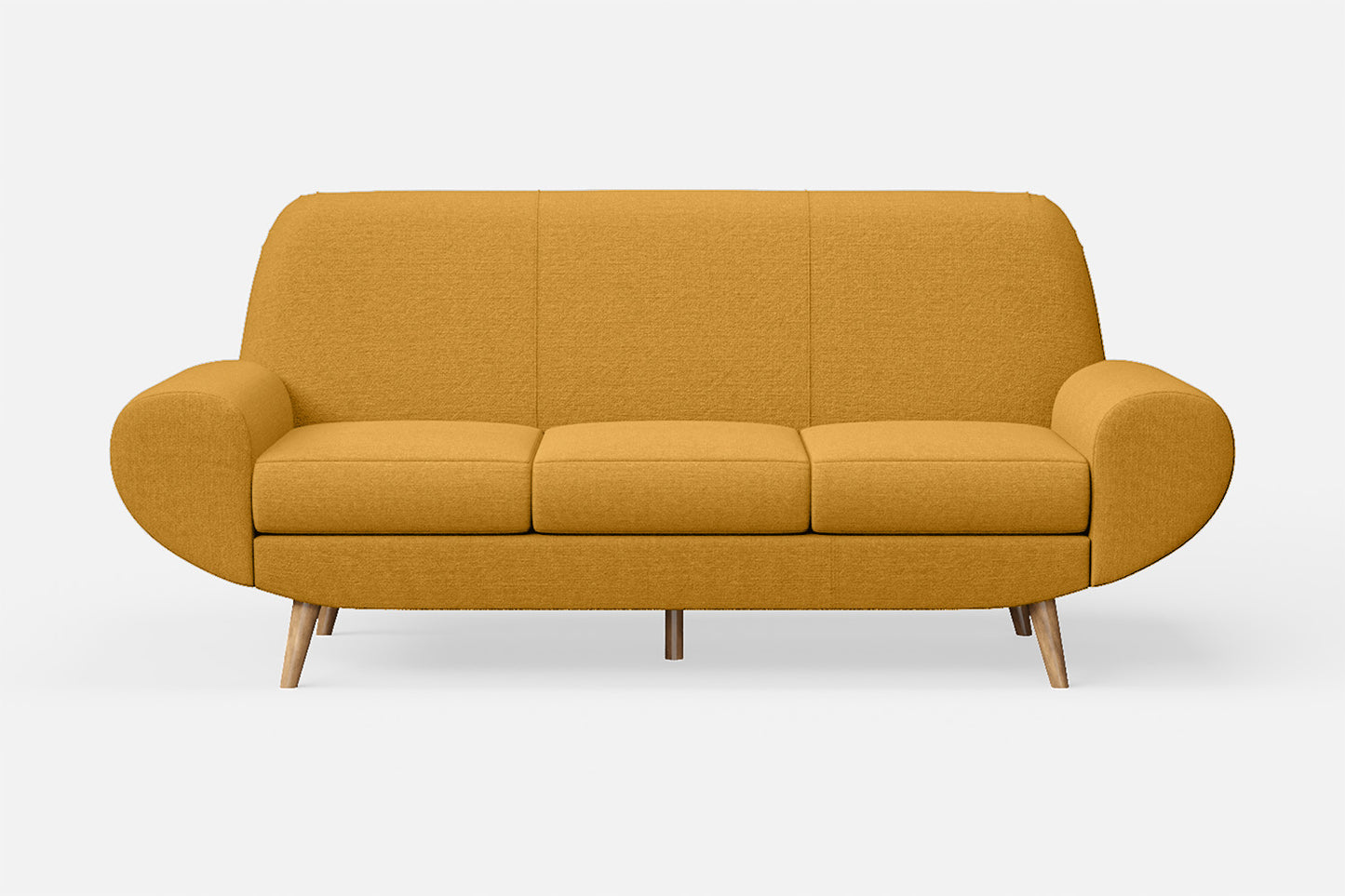 Serina 3 Seater Sofa Yellow Linen Fabric