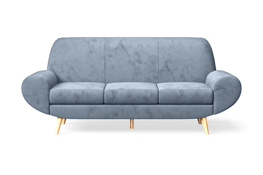 Serina 3 Seater Sofa Baby Blue Velvet