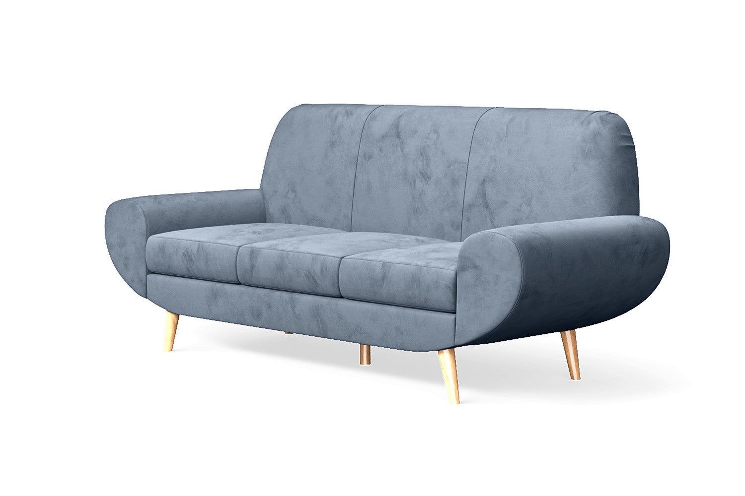 Serina 3 Seater Sofa Baby Blue Velvet