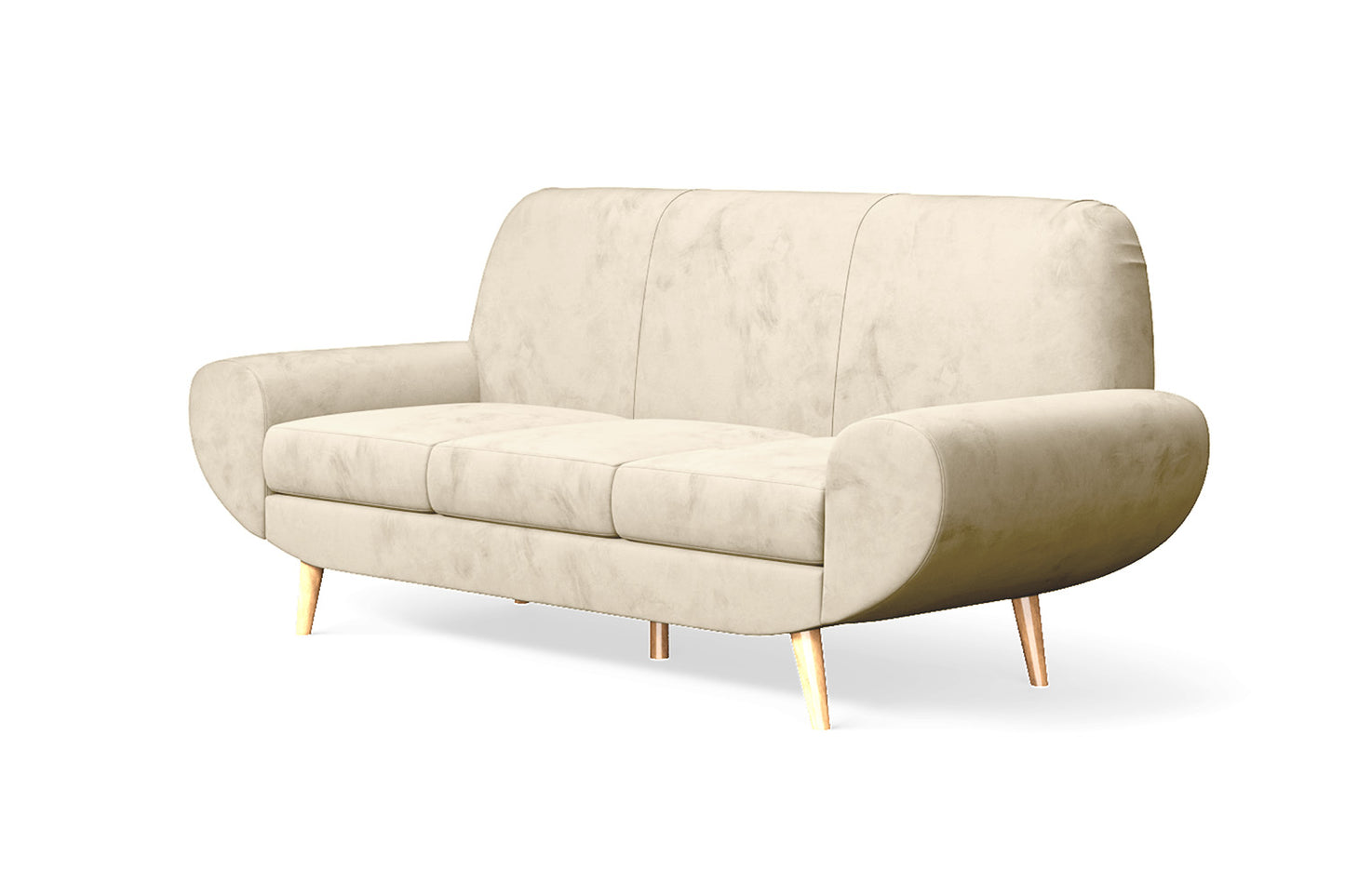 Serina 3 Seater Sofa Cream Velvet