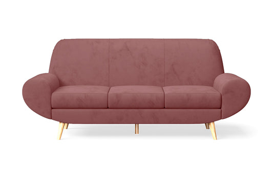 Serina 3 Seater Sofa Pink Velvet