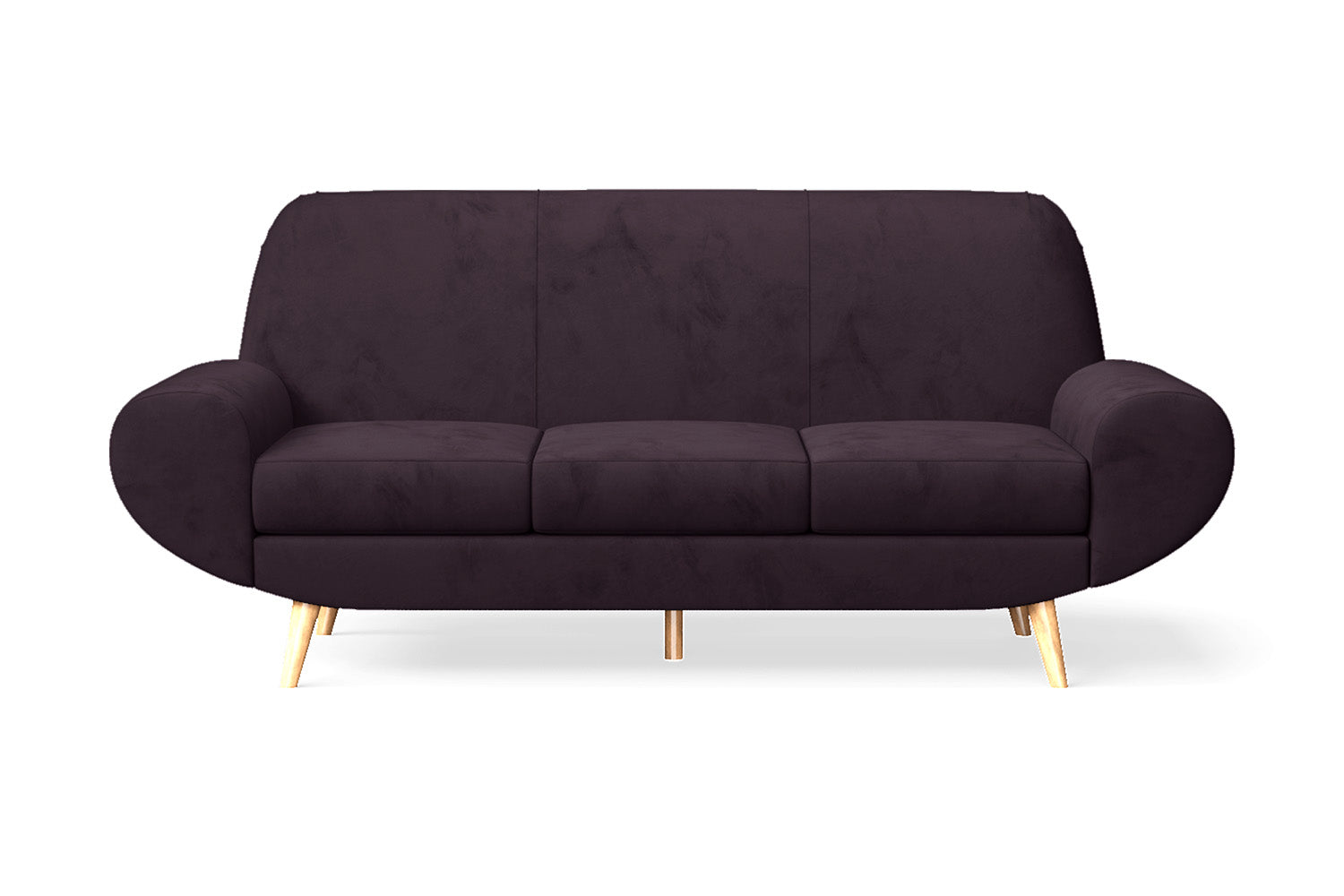 Serina 3 Seater Sofa Purple Velvet