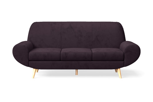 Serina 3 Seater Sofa Purple Velvet