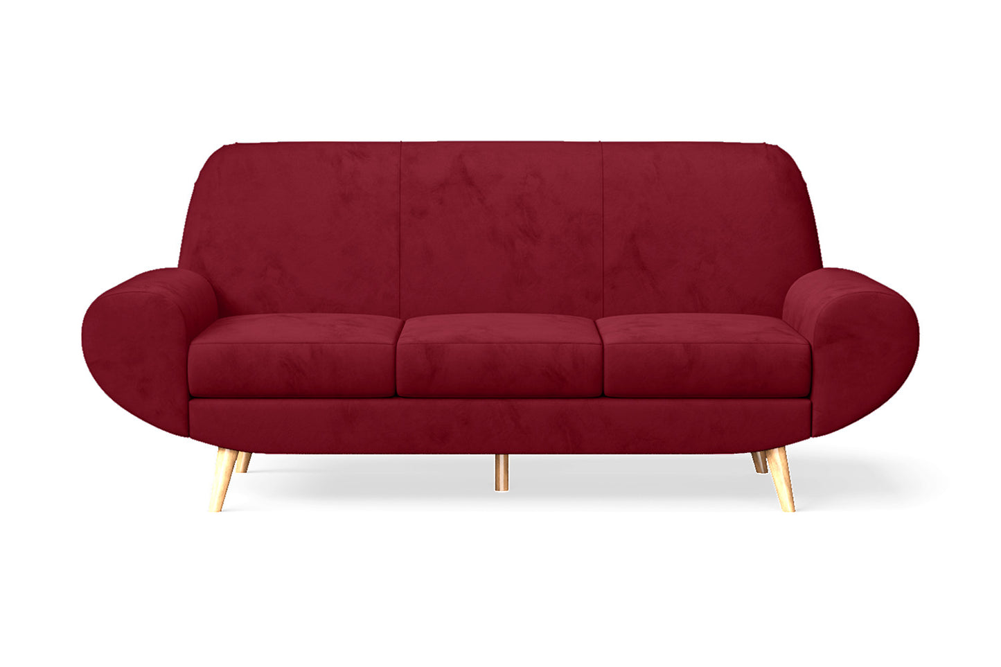 Serina 3 Seater Sofa Red Velvet