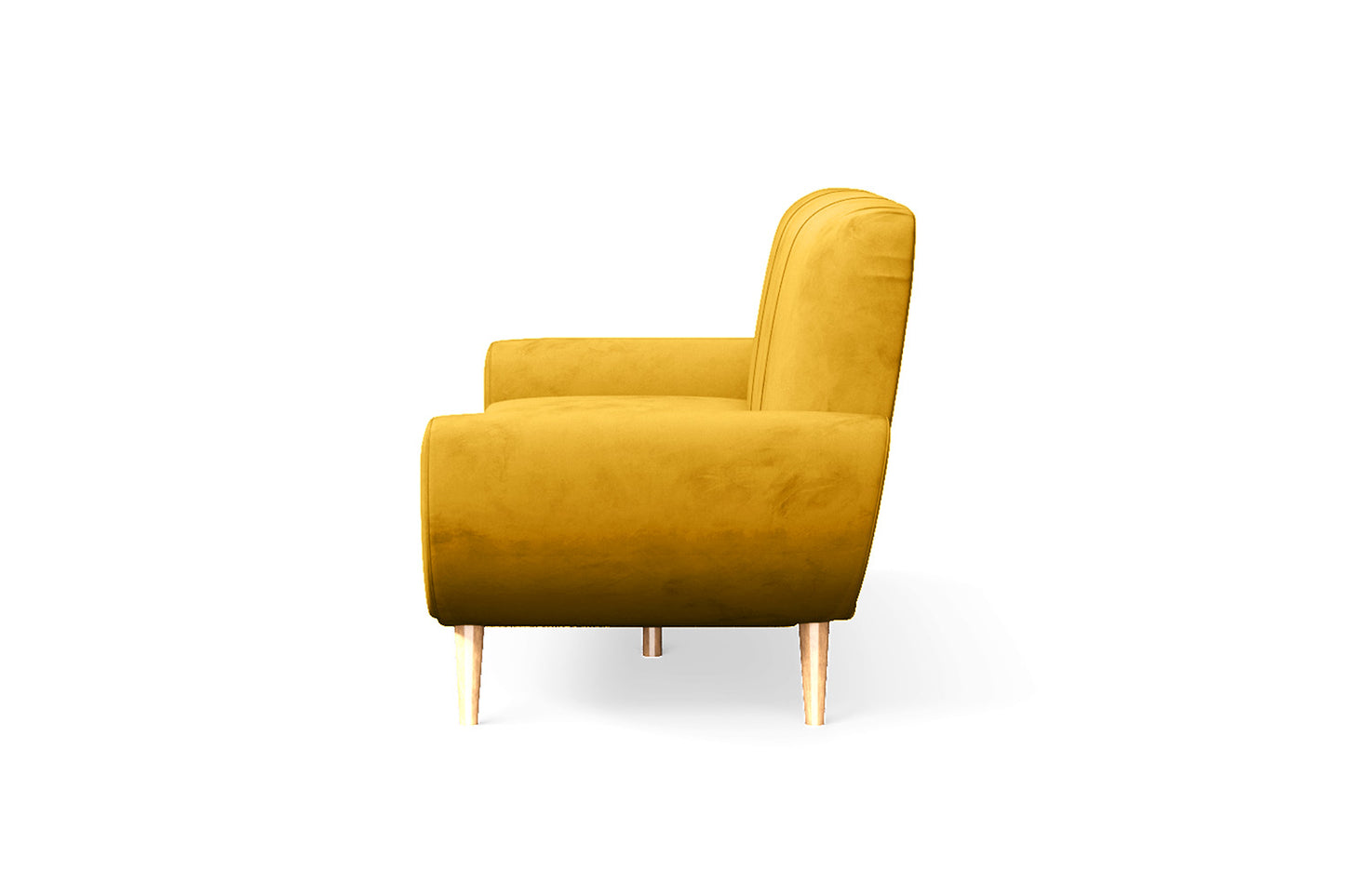 Serina 3 Seater Sofa Yellow Velvet