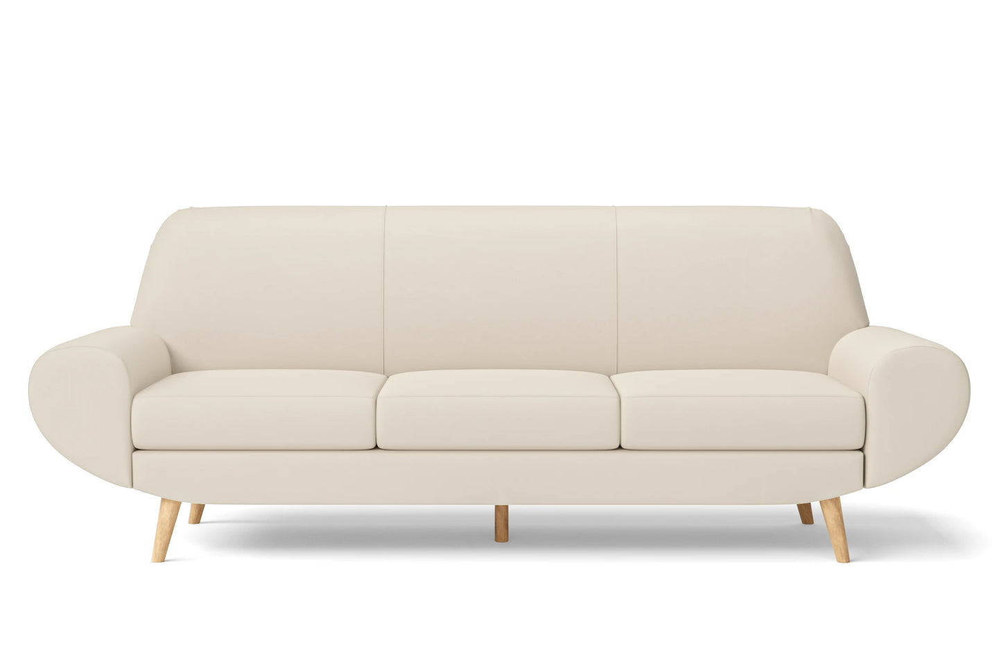 Serina 4 Seater Sofa Cream Leather