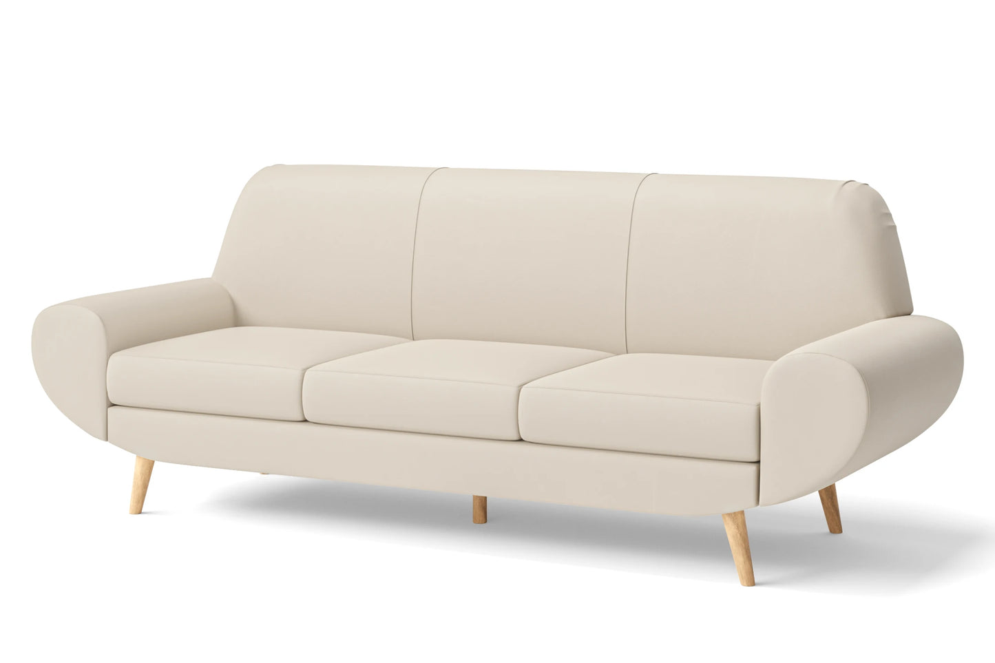 Serina 4 Seater Sofa Cream Leather