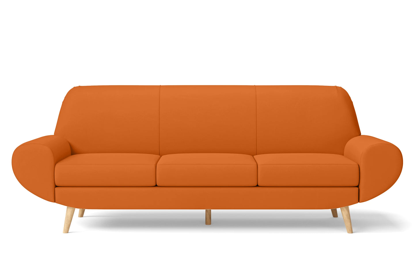 Serina 4 Seater Sofa Orange Leather