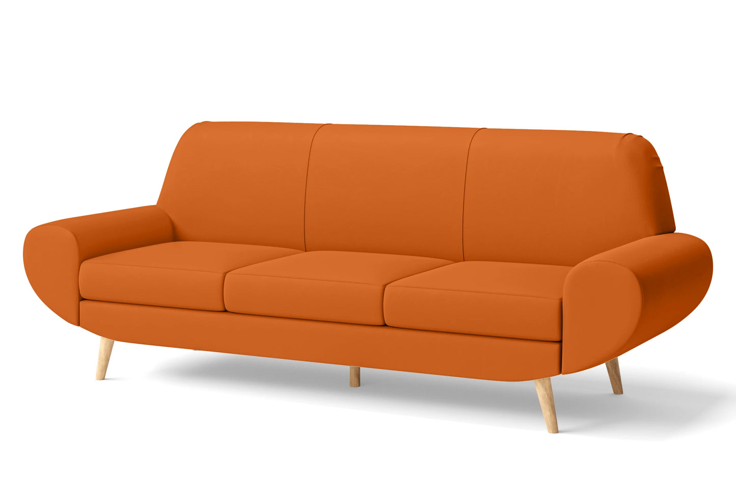 Serina 4 Seater Sofa Orange Leather