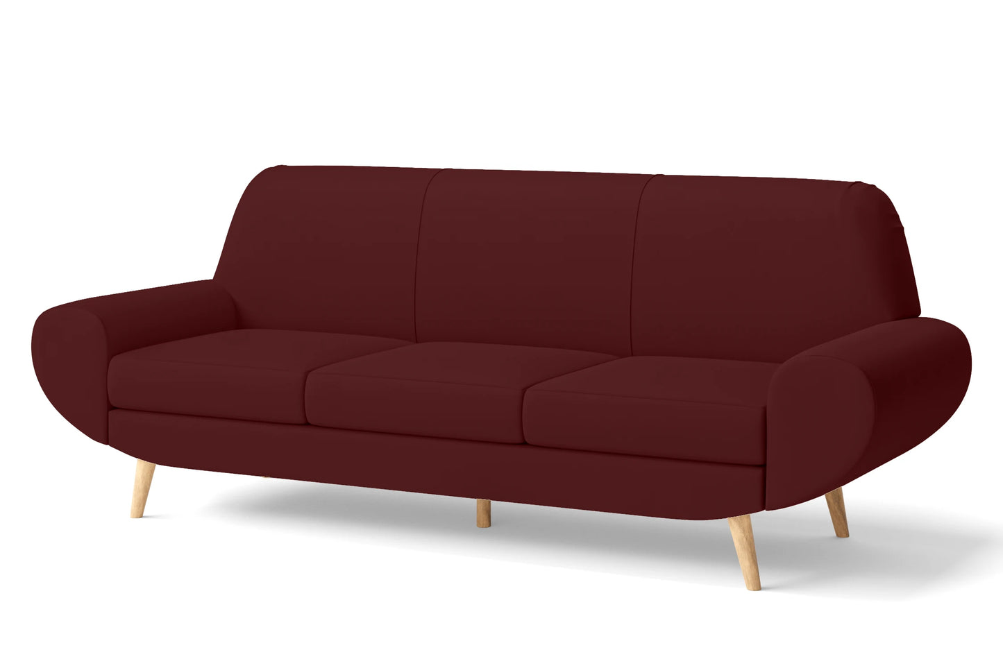 Serina 4 Seater Sofa Red Leather