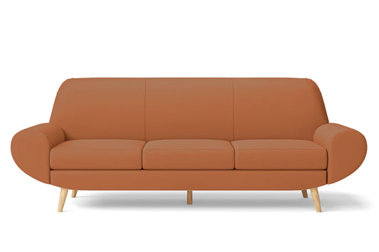 Serina 4 Seater Sofa Tan Brown Leather