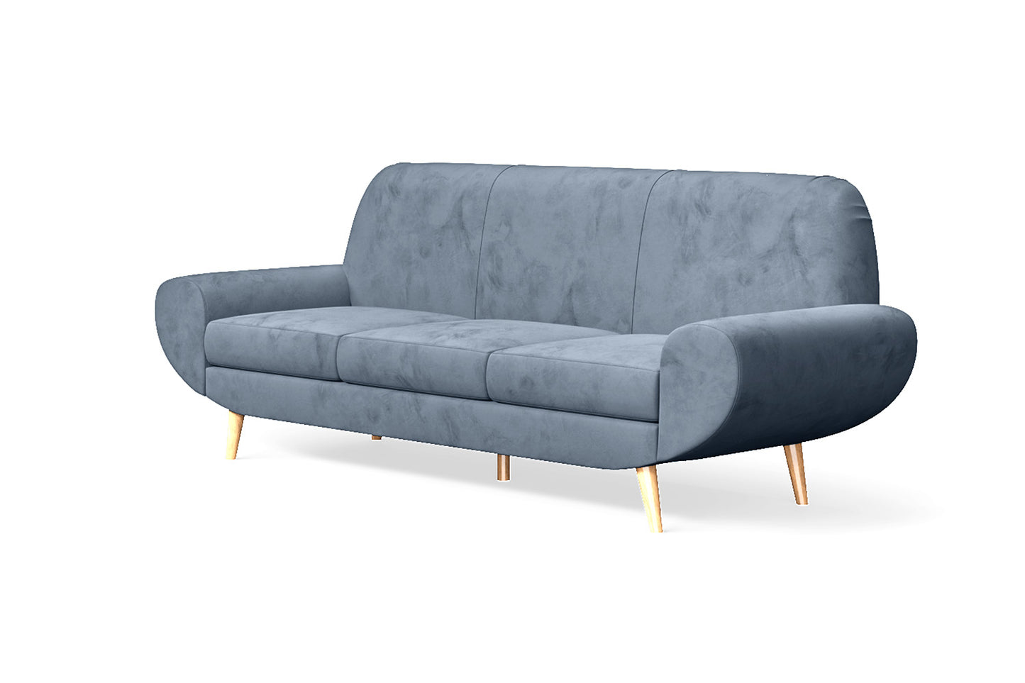 Serina 4 Seater Sofa Baby Blue Velvet