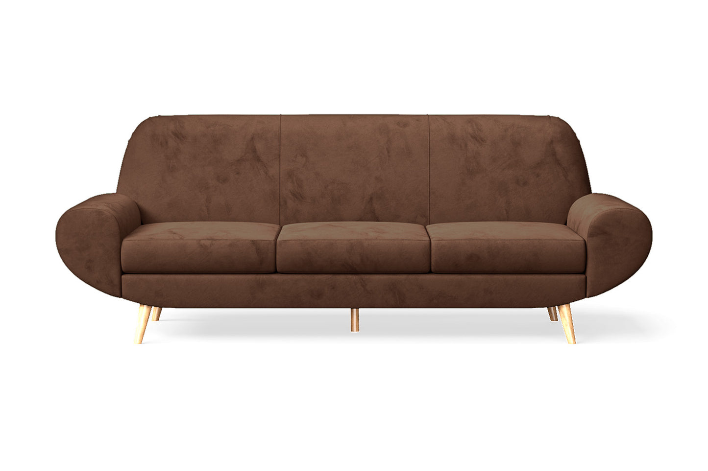 Serina 4 Seater Sofa Coffee Brown Velvet