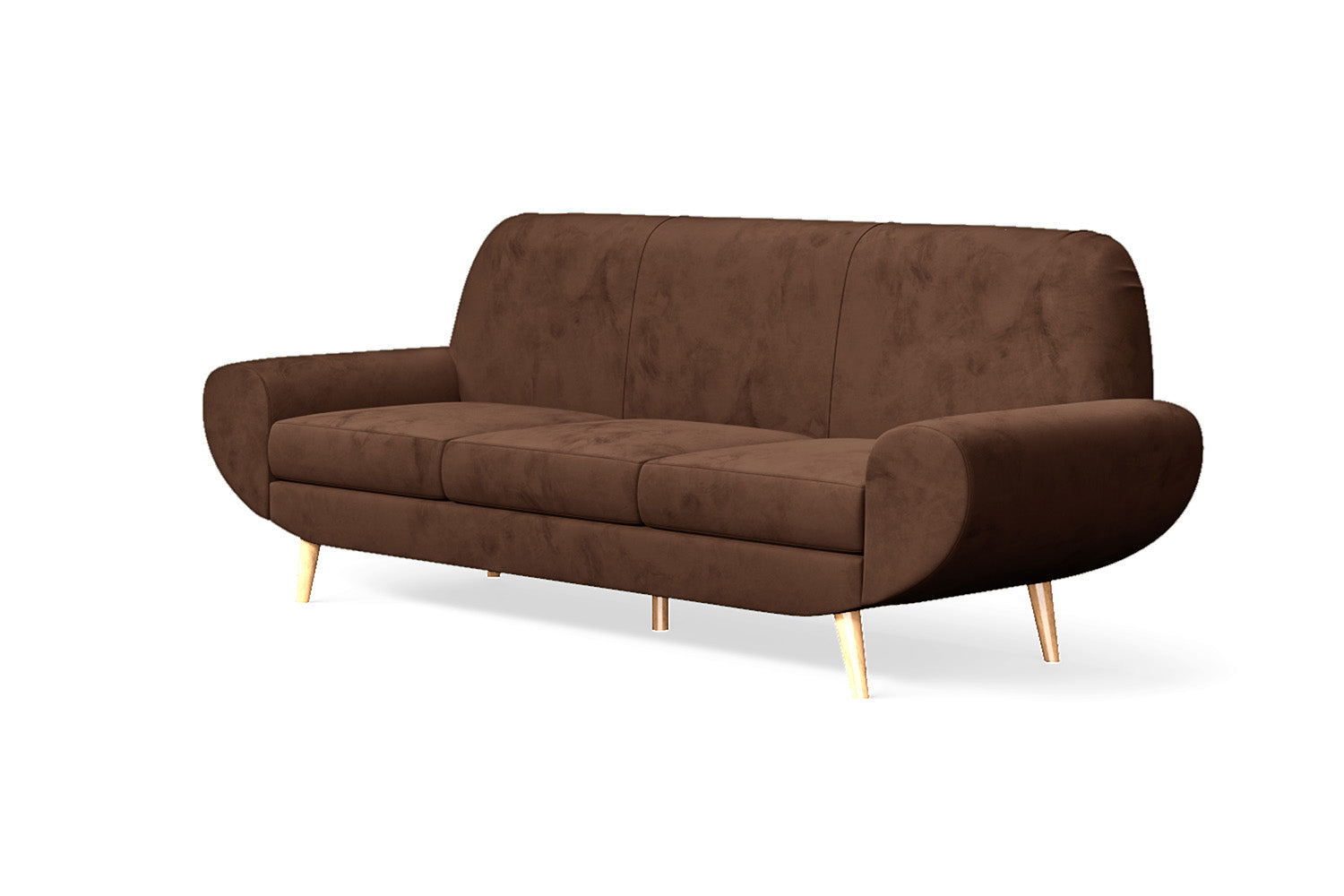 Serina 4 Seater Sofa Coffee Brown Velvet