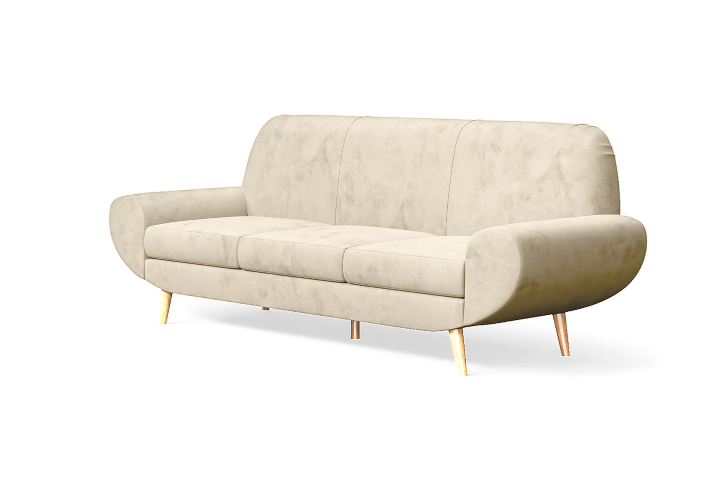 Serina 4 Seater Sofa Cream Velvet